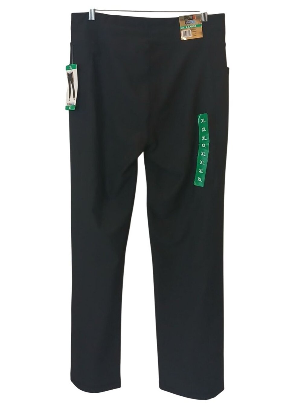 32 Degrees Cool Womens Black Drawstring Straight-Leg Pants XL 31.5" Inseam #N-1 - Picture 2 of 10